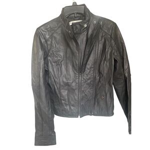 Kenneth Cole New York leather Jacket Black M. Women 
Moto